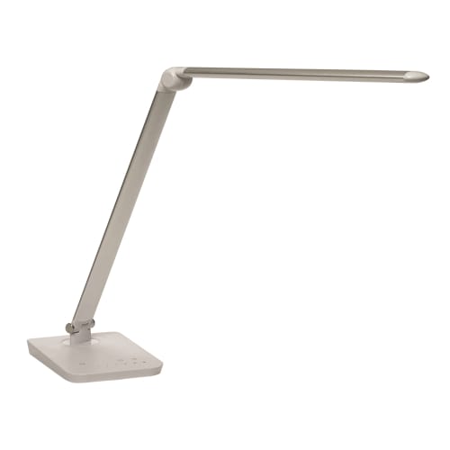 Safco® Vamp LED Desk Lamp with USB Port, Silver